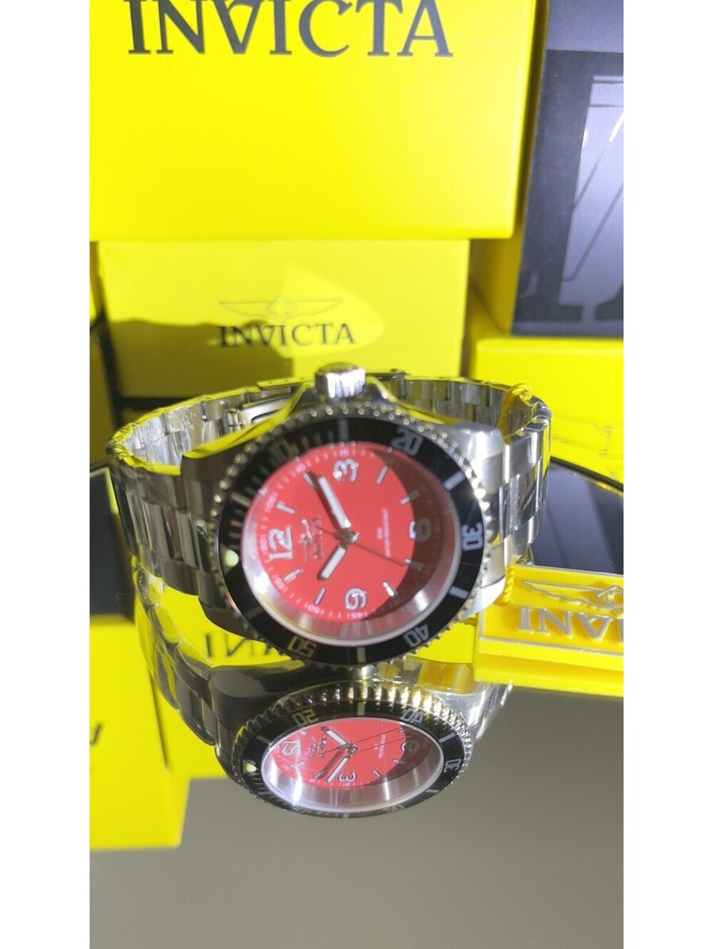 Invicta Specialty Rowan Men's Watch 40mm Red Dial Stainless Steel (49350)